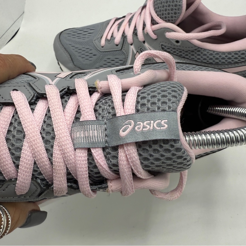 ASICS Gray Pink Gel Contend 7 Lace Up Running Sneakers - Picture 6 of 9
